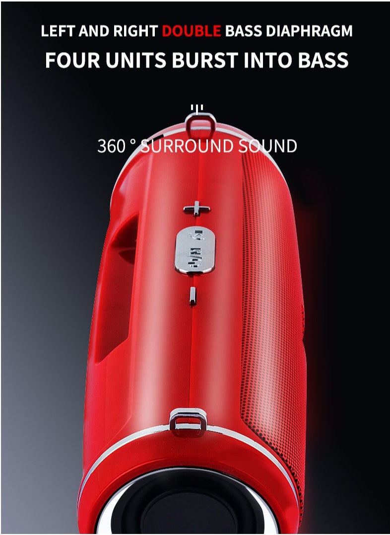 2024 trendy high-end outdoor speakers Bluetooth speakers with card slots Mini subwoofer Outdoor strap portable speakers Gift Bluetooth speakers subwoofer Wireless outdoor loud volume High-end brand sound quality Small portable car speakers Stylish appearance Three fashionable colors A must-have for home travel and outdoor activities