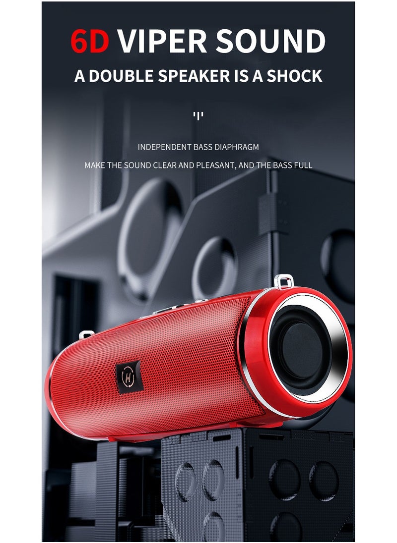 2024 trendy high-end outdoor speakers Bluetooth speakers with card slots Mini subwoofer Outdoor strap portable speakers Gift Bluetooth speakers subwoofer Wireless outdoor loud volume High-end brand sound quality Small portable car speakers Stylish appearance Three fashionable colors A must-have for home travel and outdoor activities