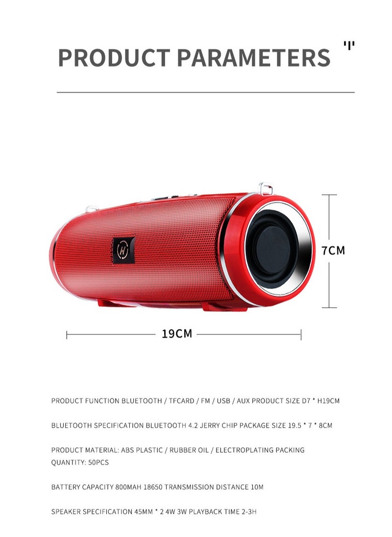 2024 trendy high-end outdoor speakers Bluetooth speakers with card slots Mini subwoofer Outdoor strap portable speakers Gift Bluetooth speakers subwoofer Wireless outdoor loud volume High-end brand sound quality Small portable car speakers Stylish appearance Three fashionable colors A must-have for home travel and outdoor activities