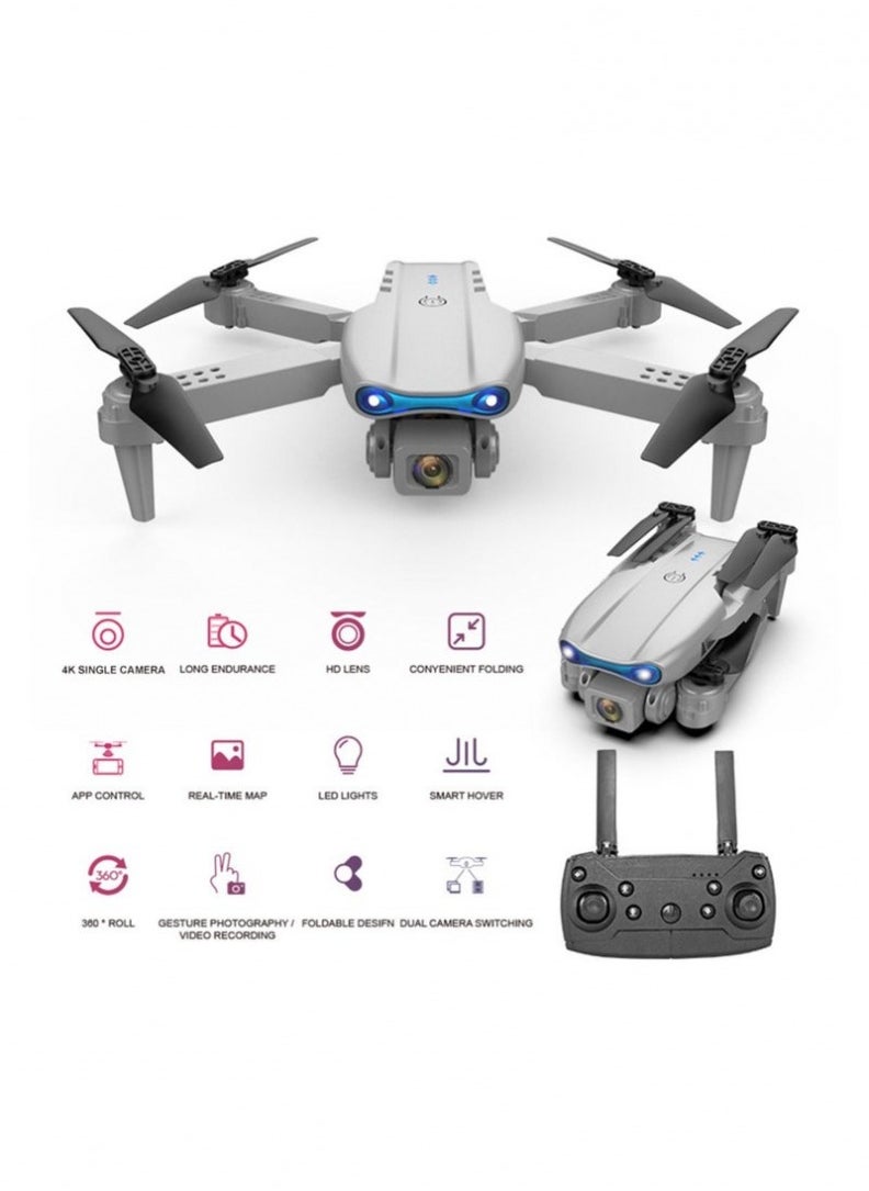 Pro 4K Mini Drone Helicopter Three-sided Obstacle Avoidance Fold able Quad copter Toy