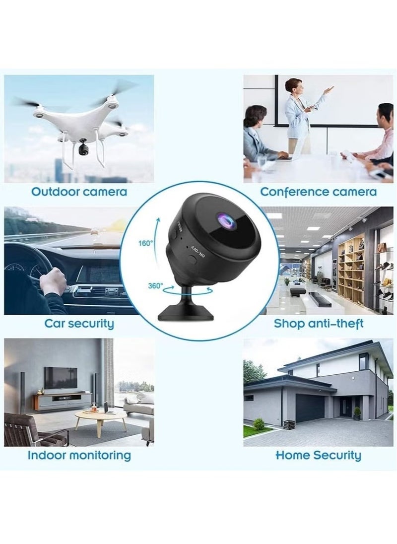 A9 Wi-Fi Mini Monitoring Surveillance Camera | 1080P HD Security Night Clear Vision | Hidden Recording Voice Camera | Suitable for Car, Home, Office, Warehouse, Shop, Indoor & Outdoor Security Safety