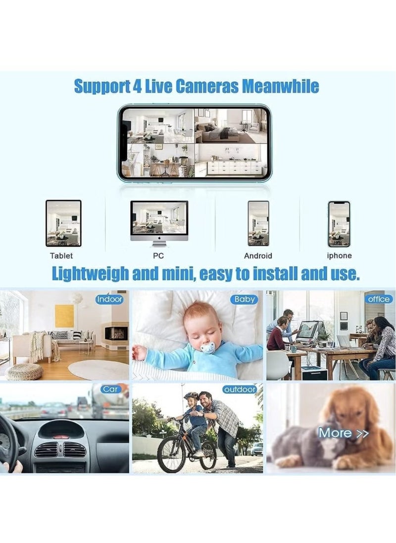 A9 Wi-Fi Mini Monitoring Surveillance Camera | 1080P HD Security Night Clear Vision | Hidden Recording Voice Camera | Suitable for Car, Home, Office, Warehouse, Shop, Indoor & Outdoor Security Safety