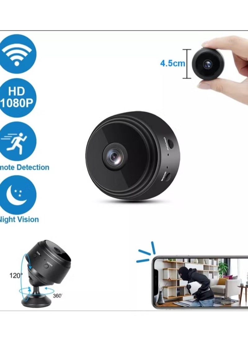 A9 Wi-Fi Mini Monitoring Surveillance Camera | 1080P HD Security Night Clear Vision | Hidden Recording Voice Camera | Suitable for Car, Home, Office, Warehouse, Shop, Indoor & Outdoor Security Safety