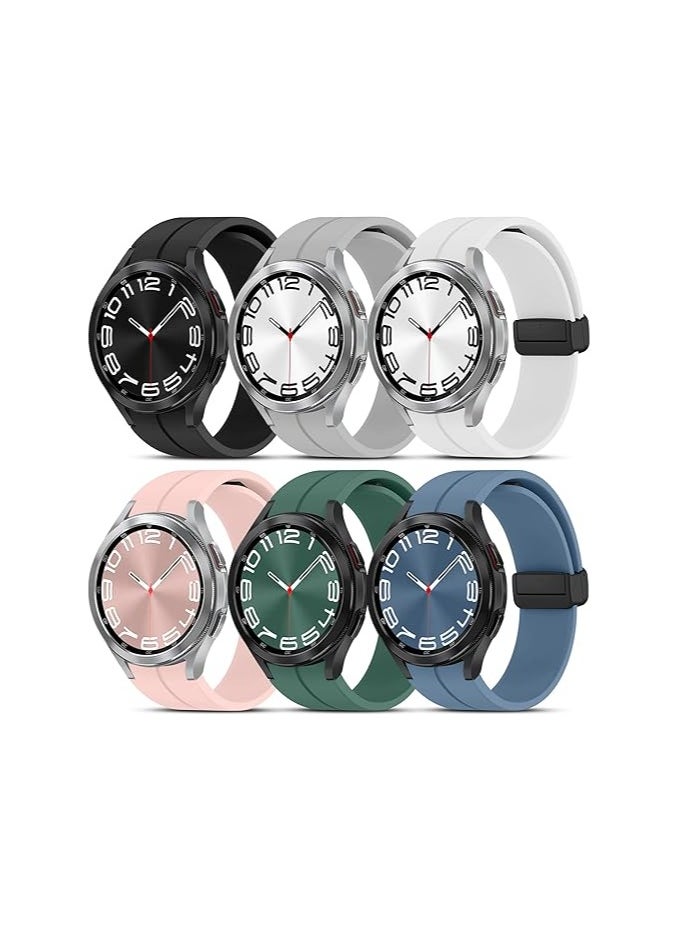 Bands Compatible for Samsung Galaxy Watch 5 Pro Band 45mm/ Galaxy Watch 5/6 Bands 40mm 44mm Band, Galaxy Watch 6 Classic 43mm 47mm, No Gap Silicone Sport Strap