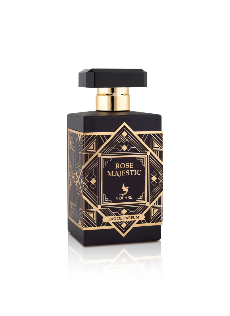 VOLARÉ Rose Majestic Perfume for Unisex, 100ml - Luxurious Floral and Warm Fragrance