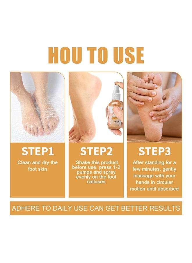 Foot Callus Removal Spray ，Cleans Dead Skin Cuticles Calluses Prevents Dryness Repairs Rough Skin and Moisturizes Care Spray