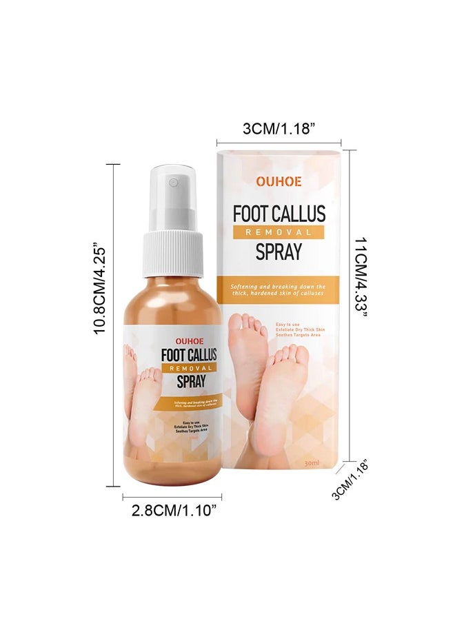 Foot Callus Removal Spray ，Cleans Dead Skin Cuticles Calluses Prevents Dryness Repairs Rough Skin and Moisturizes Care Spray