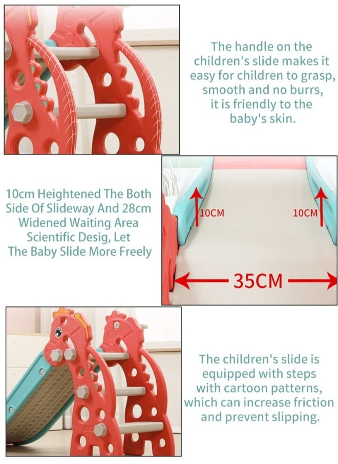 2 in 1 Children's Slide Kids Slide with Basketball Hoop Indoor Home Multi-Function Combination Folding Toys Baby Slide For Boys and Girls,مرجيحة اطفال