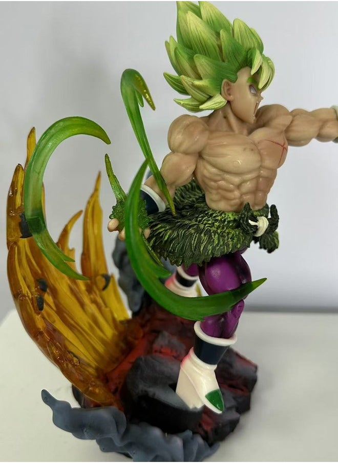 Dragon Ball Broly Action Figure Decorative Resin Sculpture Home Decor Statue, Art Figurine Home Ornament Decoration for Office, Living Room, Bedroom, Book Shelf, TV Cabinet, Desktop