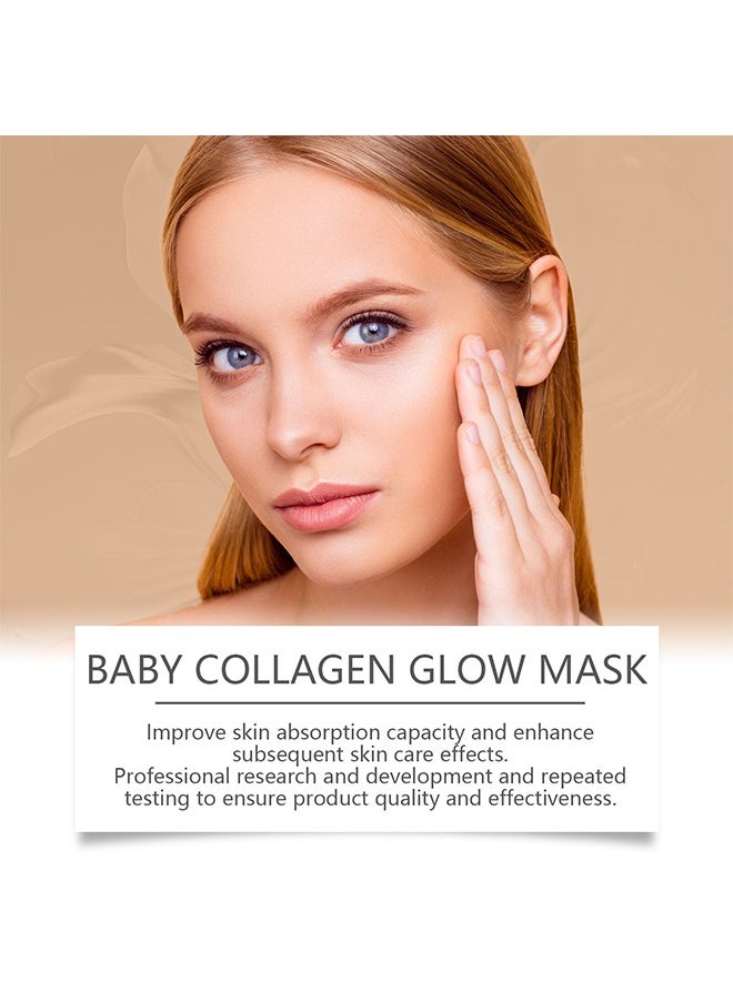 T3 Baby Collagen Glow Mask，T3 Collagen Pestlo Mask, Pestlo Baby Collagen Glow Mask, Pestlo T3 Collagen Mask, T3 Collagen Peel Off Mask, Korean Skin Care Facial Mask, Anti Wrinkle Firming Face Masks （100G)