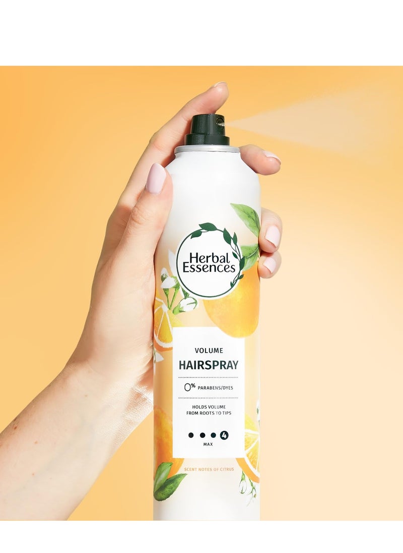 Herbal Essences Volumizing Hairspray, Strong Hold, Fresh Citrus Scent, Pack of 3, 24 oz Total