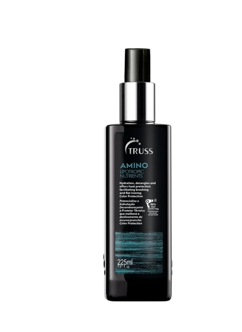 TRUSS Professional Amino Miracle Hair Heat Protectant Spray - Powerful, Anti-Aging Leave In Hair Treatment and Detangler Spray to Deep Condition + Smooth Knots (225 ml)