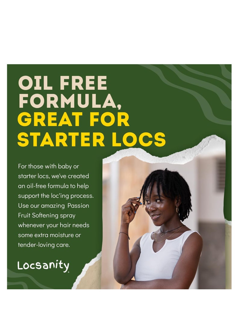 Locsanity Daily Moisturizing Spray for Dull, Dry Locs – Passion Fruit Hair and Scalp Moisturizer for Dreadlocks, Sisterlocks, Microlocks, Braids to Control Oil and Frizz (8 fl oz)