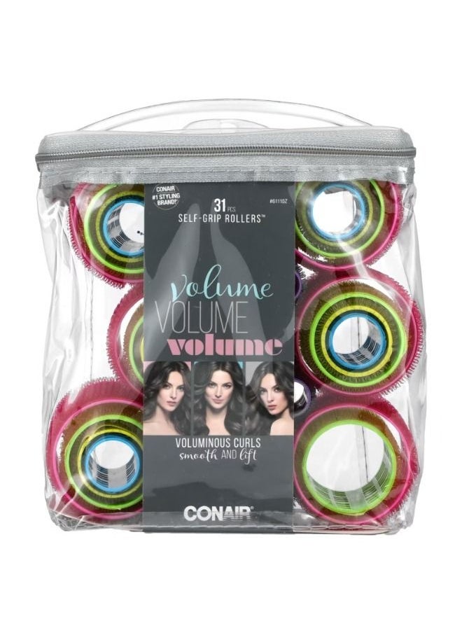 Conair, Self Grip Rollers, Voluminous Curls, 31 Pieces