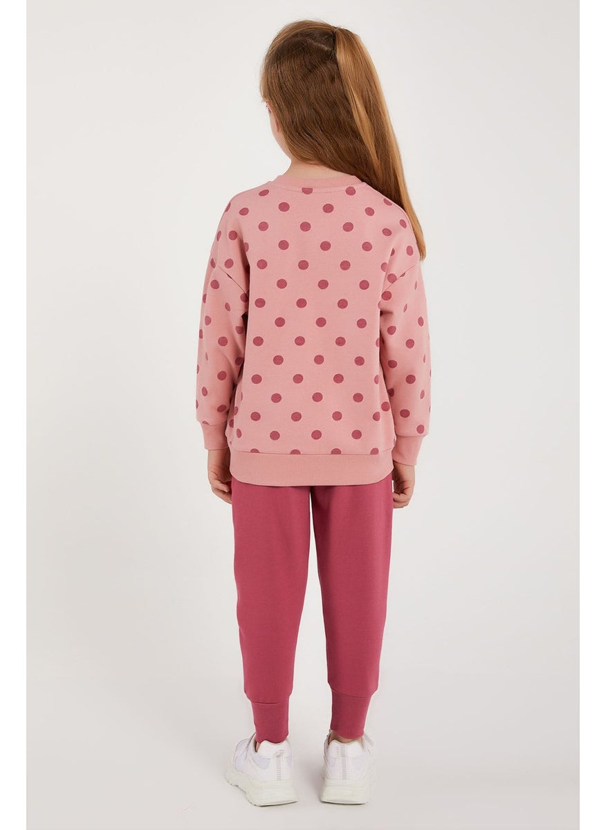 BASE. Polo Assn. Base. Polo Assn Licensed Retro Pink Girl's Polka Dot Tracksuit Suit