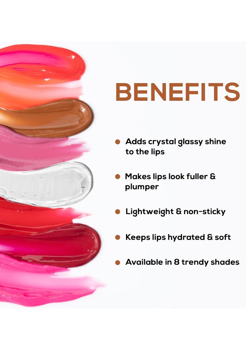 RENEE Crystal Lip Gloss Sunstone 8ml Plumper Look