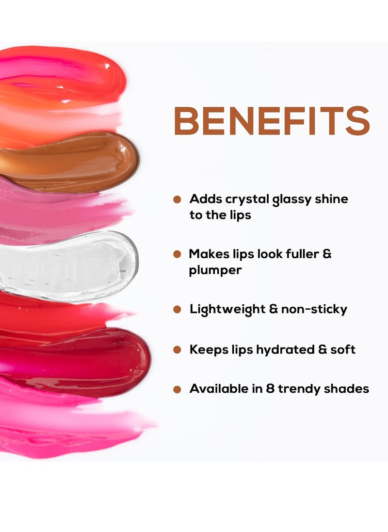 RENEE Crystal Lip Gloss Garnet 8ml Plumper Look