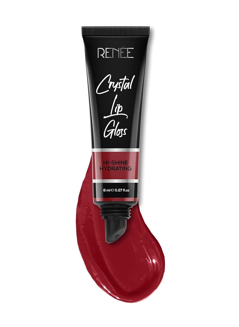 RENEE Crystal Lip Gloss Ruby 8ml Plumper Look