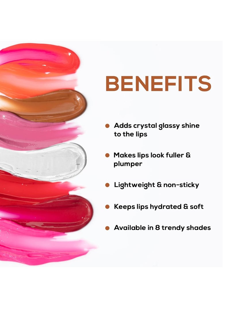 RENEE Crystal Lip Gloss Ruby 8ml Plumper Look