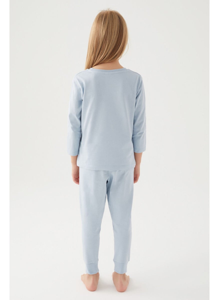 Girls Blue Pajama Set