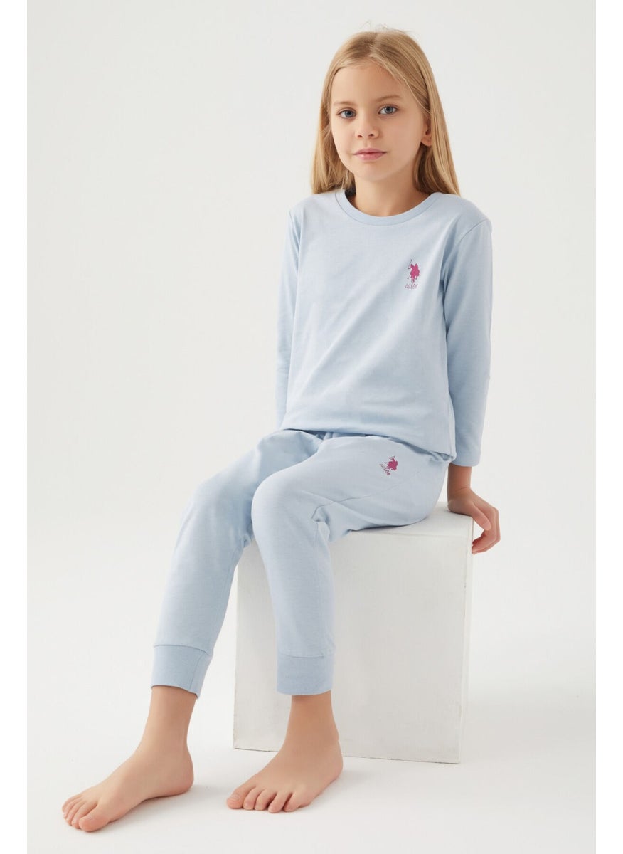 Girls Blue Pajama Set