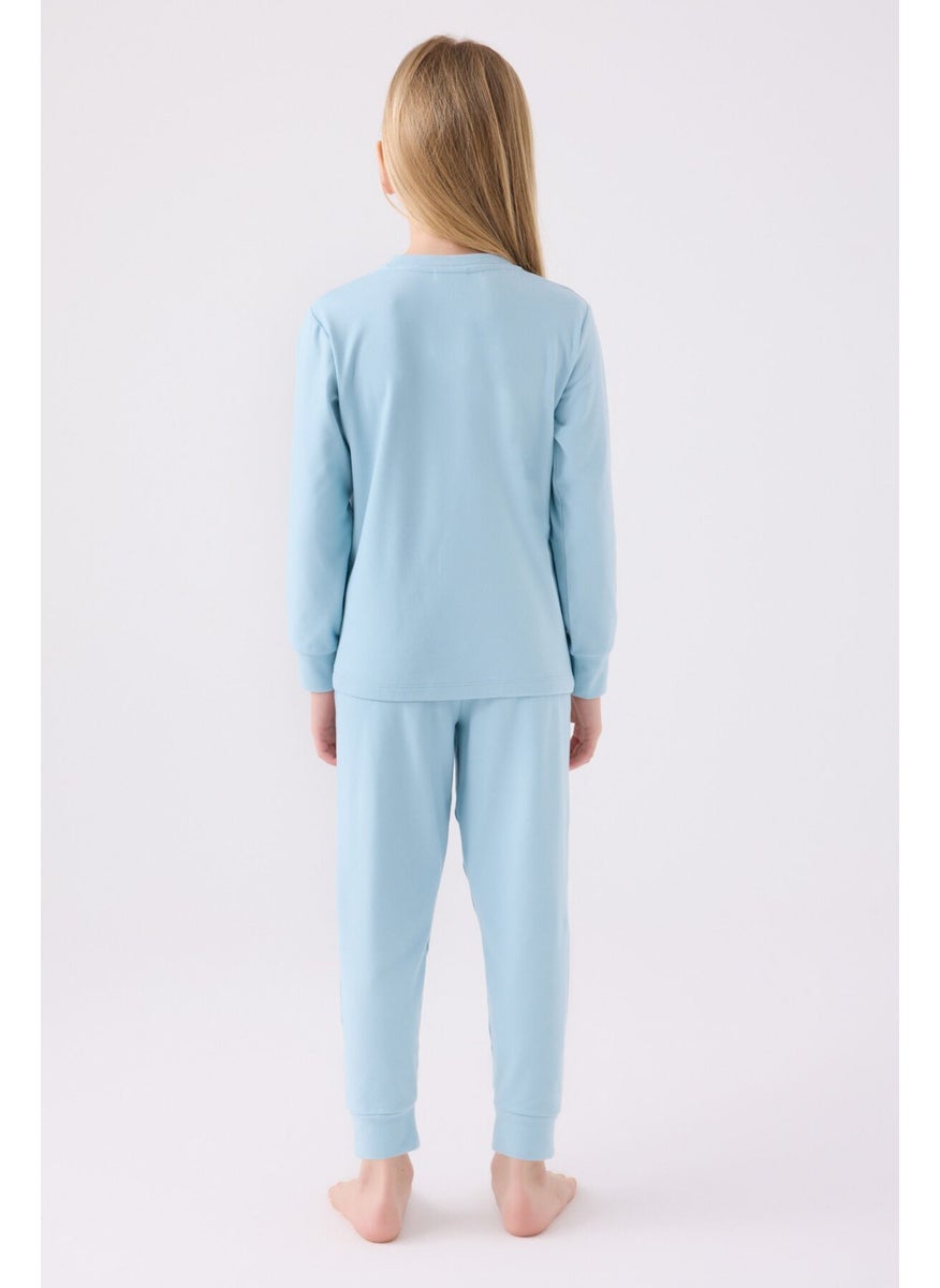 Girls Blue Pajama Set