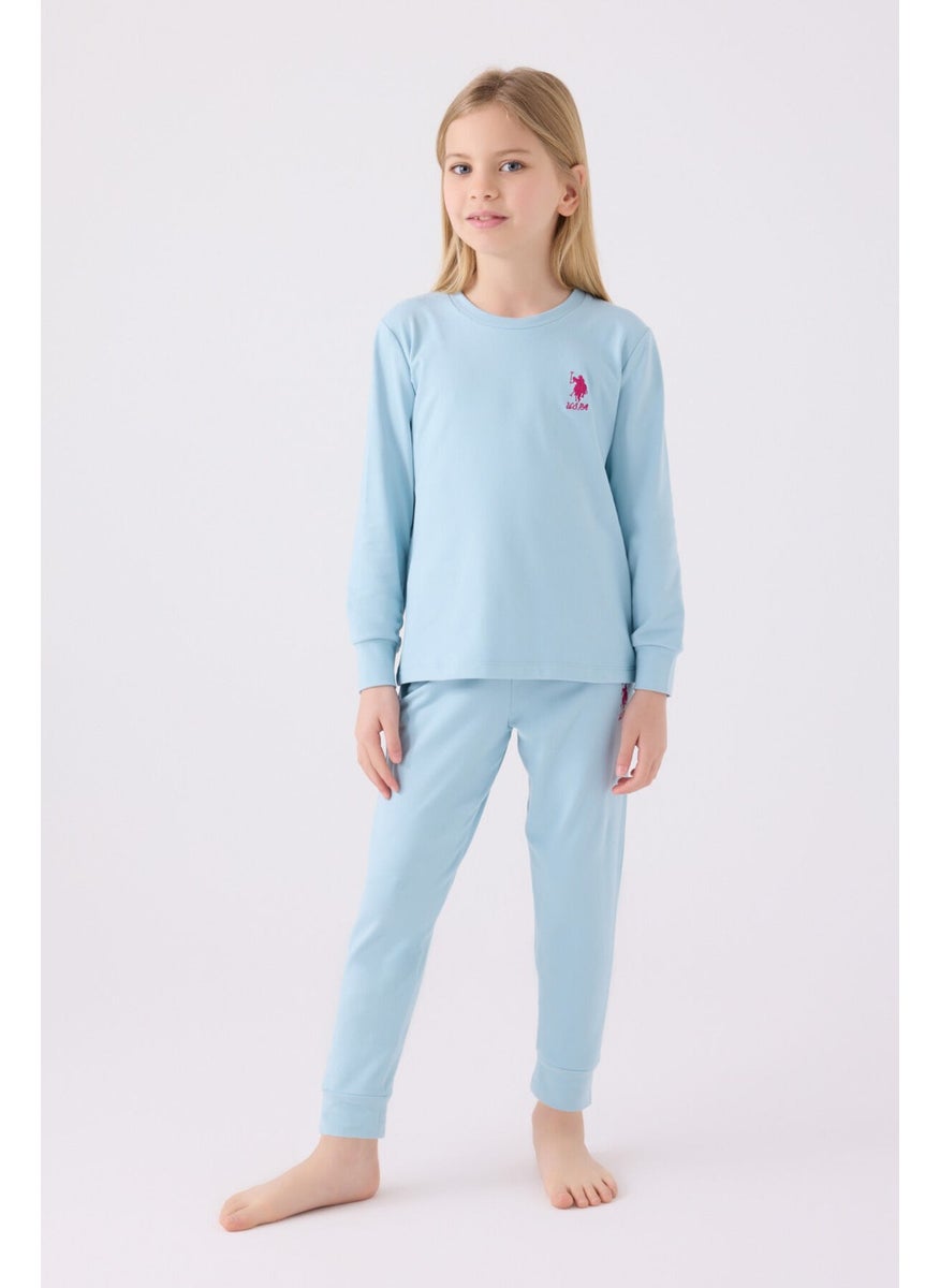 Girls Blue Pajama Set