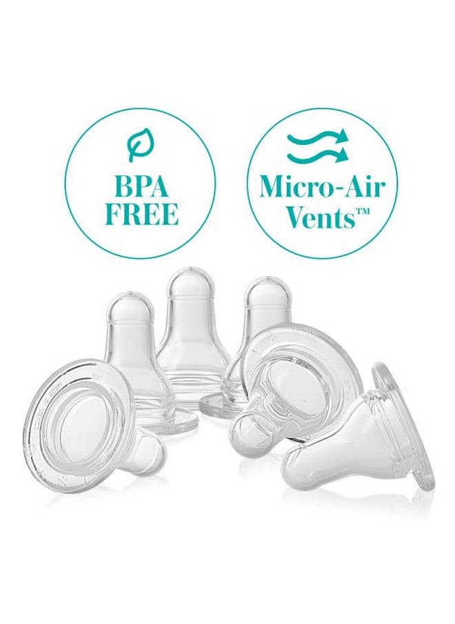 Evenflo Feeding Classic BPA-Free Silicone Medium Flow Nipples - 3 Months+, Clear 6 Count (Pack of 1)