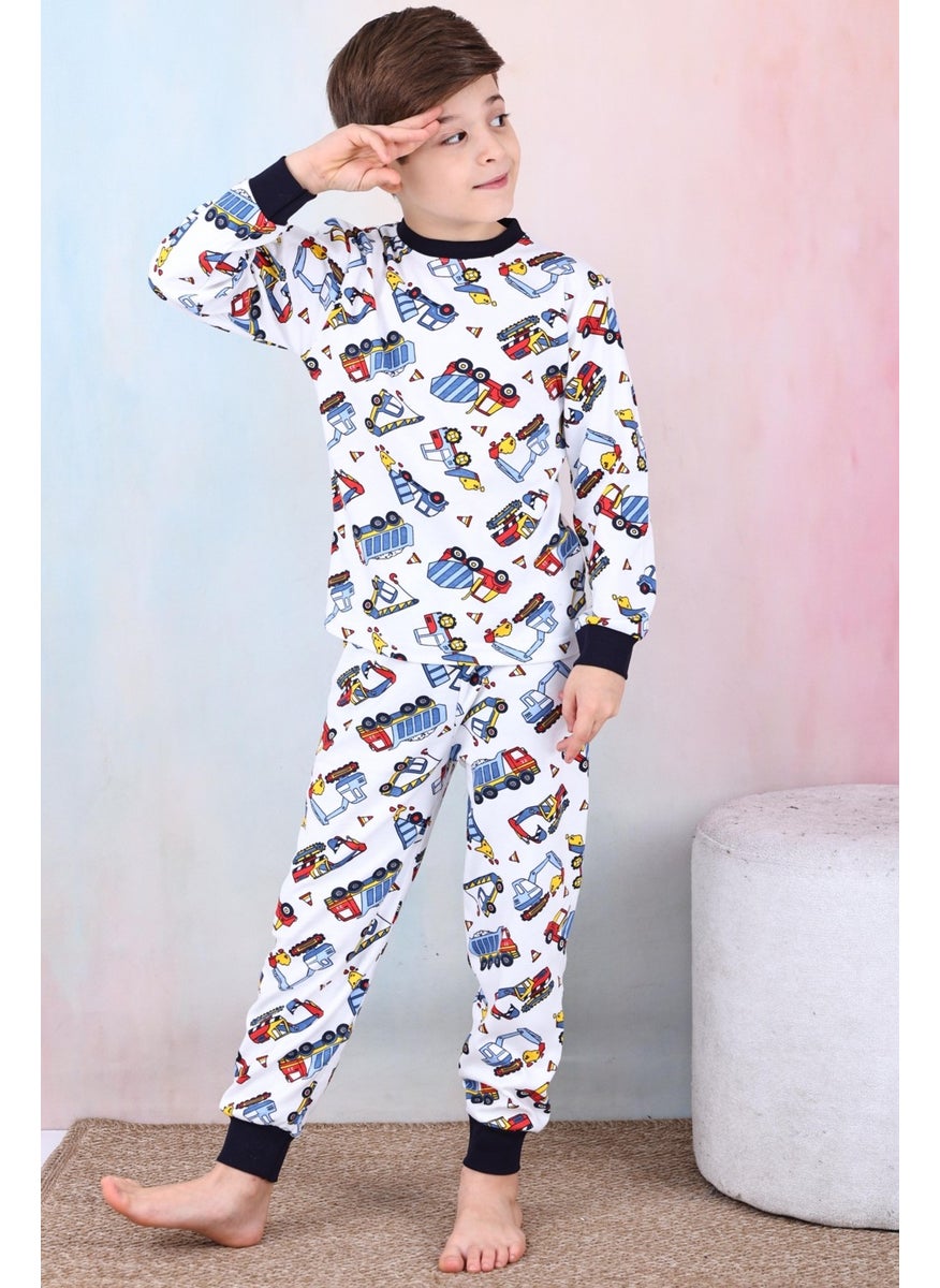 Boy/Baby 100% Cotton Pajama Set 1850-LACIVERT