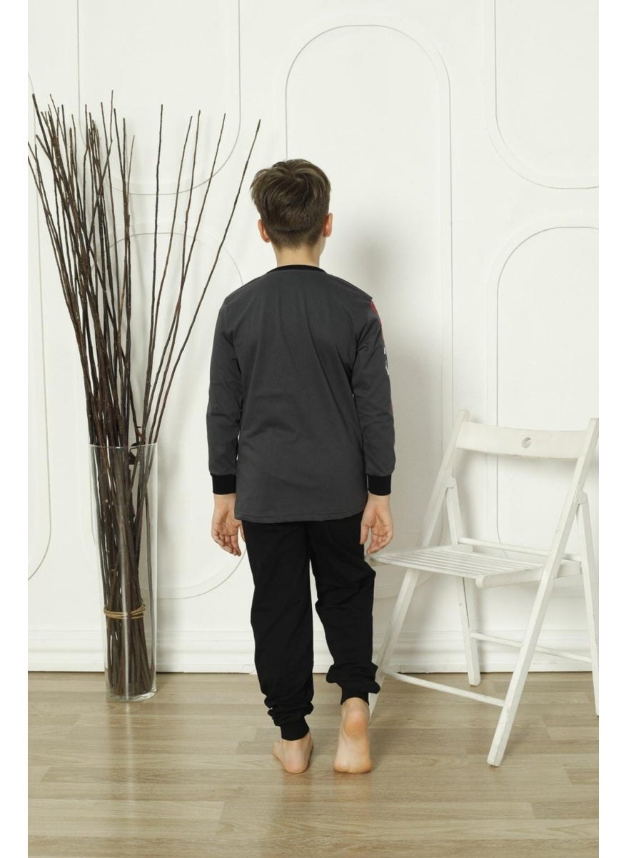 Happy City New Season Boy Travel Waiter Long Sleeve Cotton Pajama Set 5084