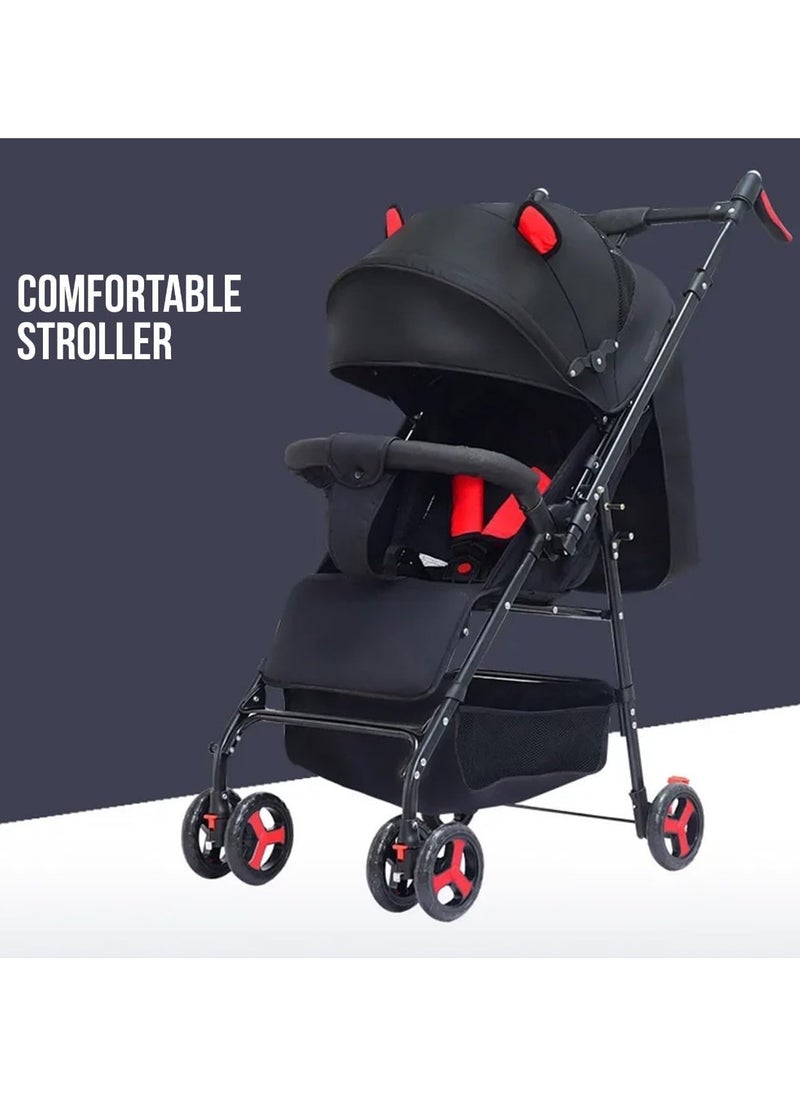 Baby Stroller Lightweight Cabin Pram and Infant Carrier Push Chair - Foldable All-Terrain Stroller With Convertible Double Seats, Shock Absorbing Wheels