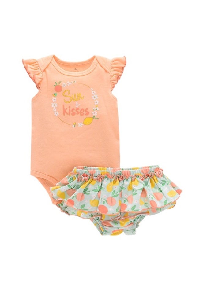 Bambimici Leila Fruit Print Baby Suit Set