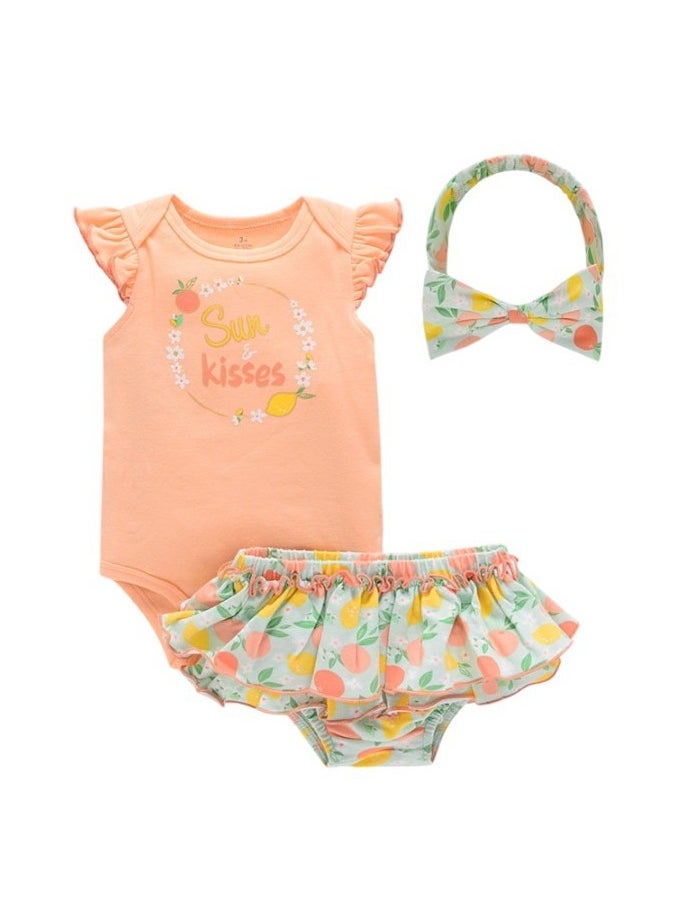 Bambimici Leila Fruit Print Baby Suit Set