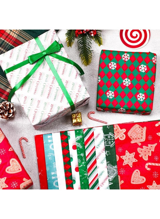 120 Sheets Christmas Tissue Paper 20 X 20 Inches 12 Patterns Red Green Gift Wrapping Paper Holiday Tissue Paper For Gift Wrapping Diy Crafts Xmas Christmas Party Decoration