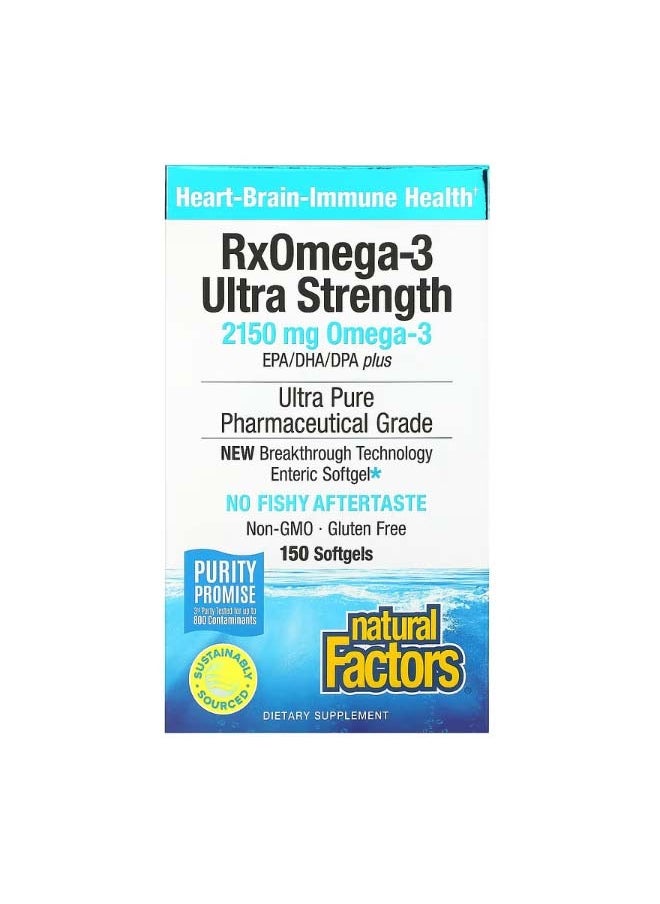 RxOmega 3 Ultra Strength 1075 mg 150 Softgels