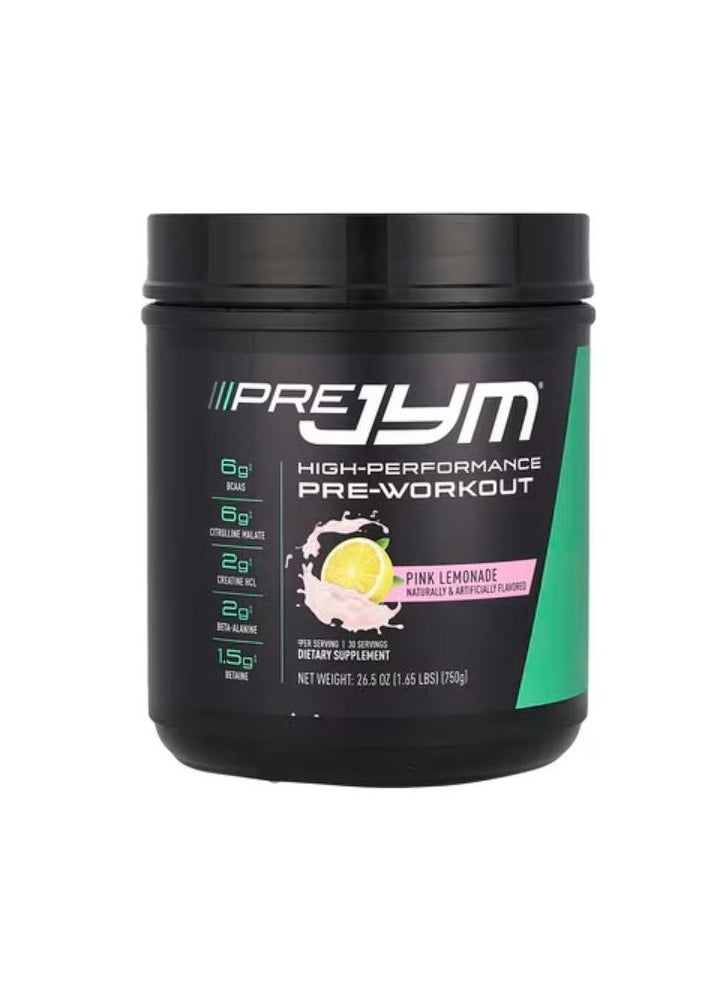 JYM Supplement Science Pre JYM High-Performance Pre-Workout Pink Lemonade 1.65 lbs (750 g)