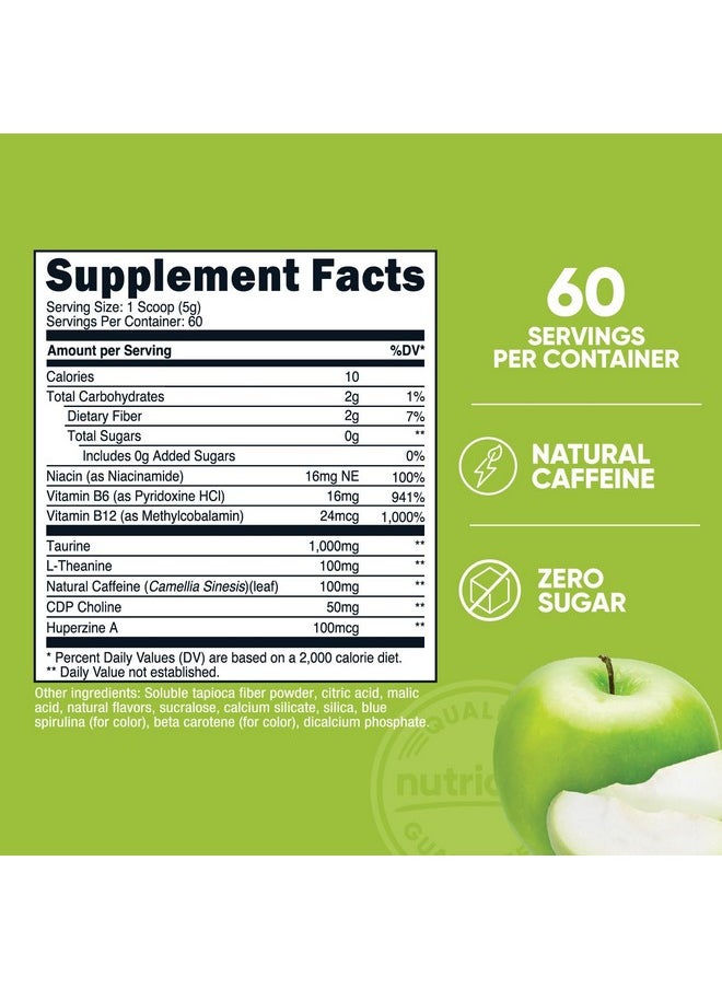 Nutricost Energy Complex (Green Apple) (60 Servings) - Clean Energy Powder, 300g Dietary Supplement