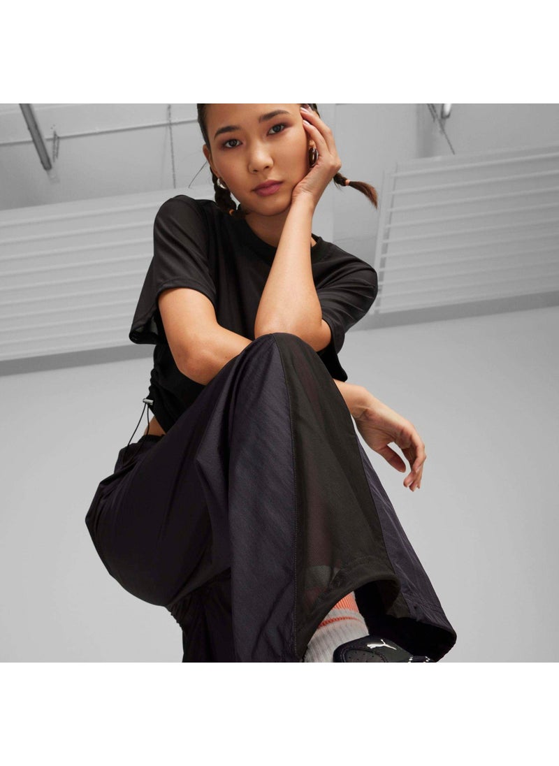 Women's Black Dare To Parachute Pants Black Women's Pants