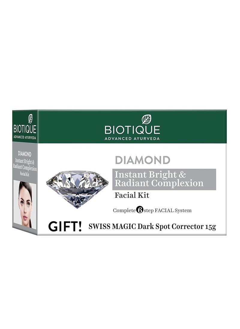 Biotique Diamond Instant Bright & Radiant Complexion Facial Kit, 65g