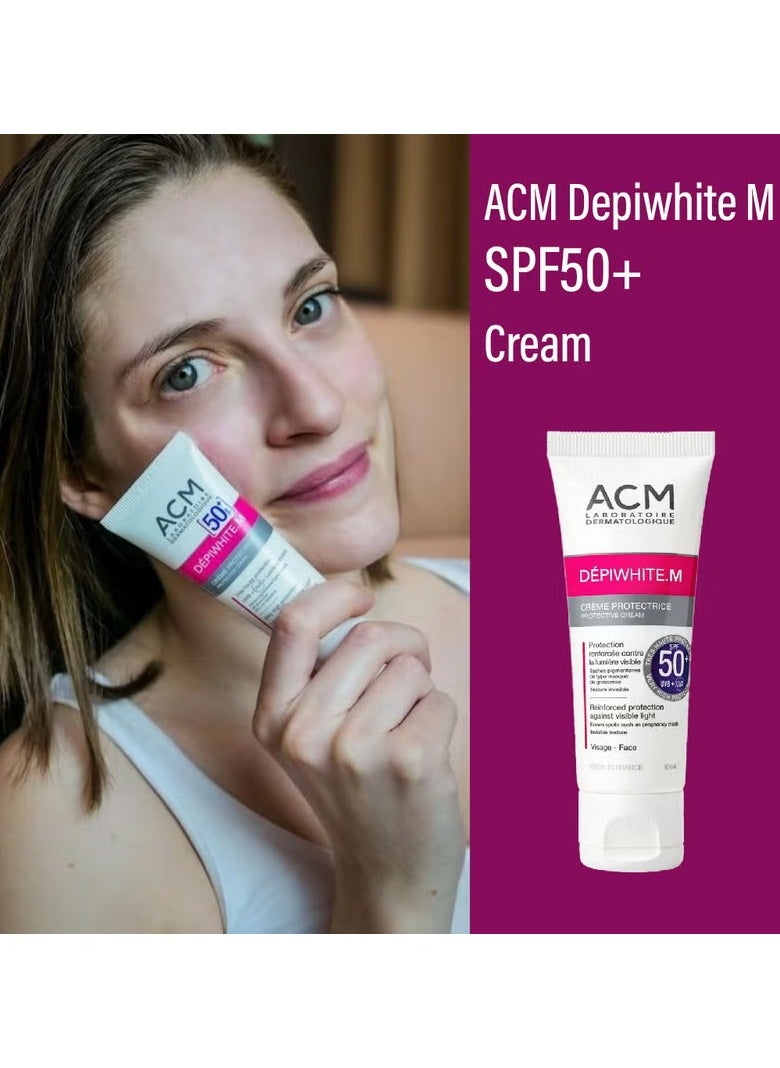 ACM Depiwhite M SPF50+ Face Sunscreen Cream With UVA + UVB + Blue light Protection 40ml