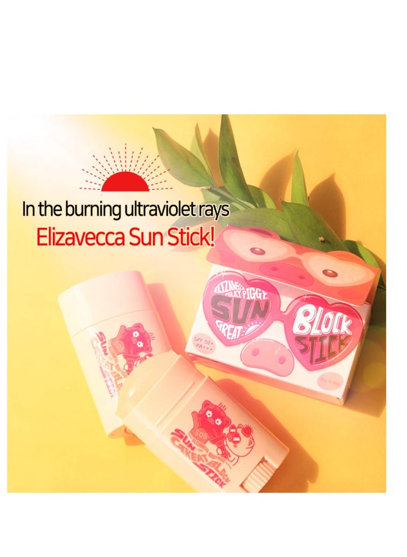 Elizavecca Milky Piggy Great Block Stick Spf 50+ PA+++ | Protection for Face | How to Use Stick for Face | Protection for Face |