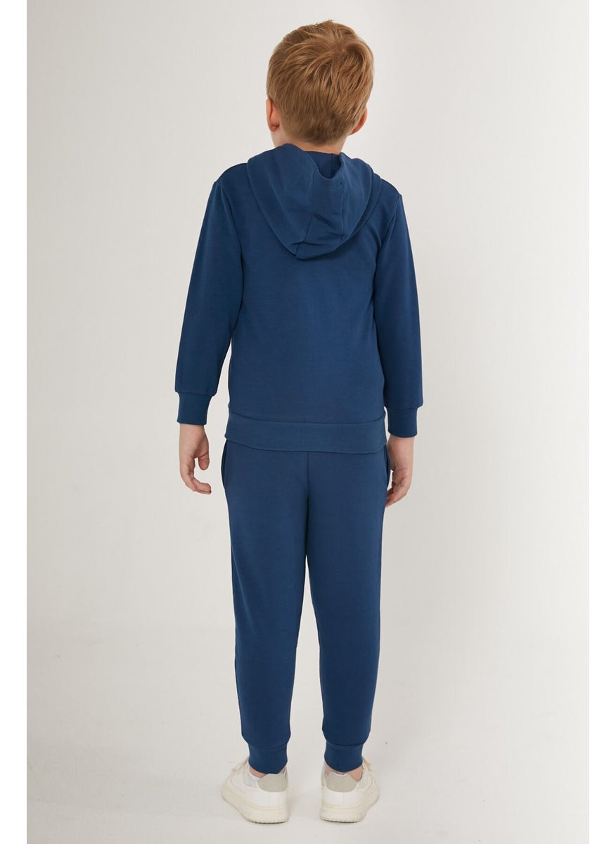 BASE. Polo Assn. Flat Blue Boy's Tracksuit Set