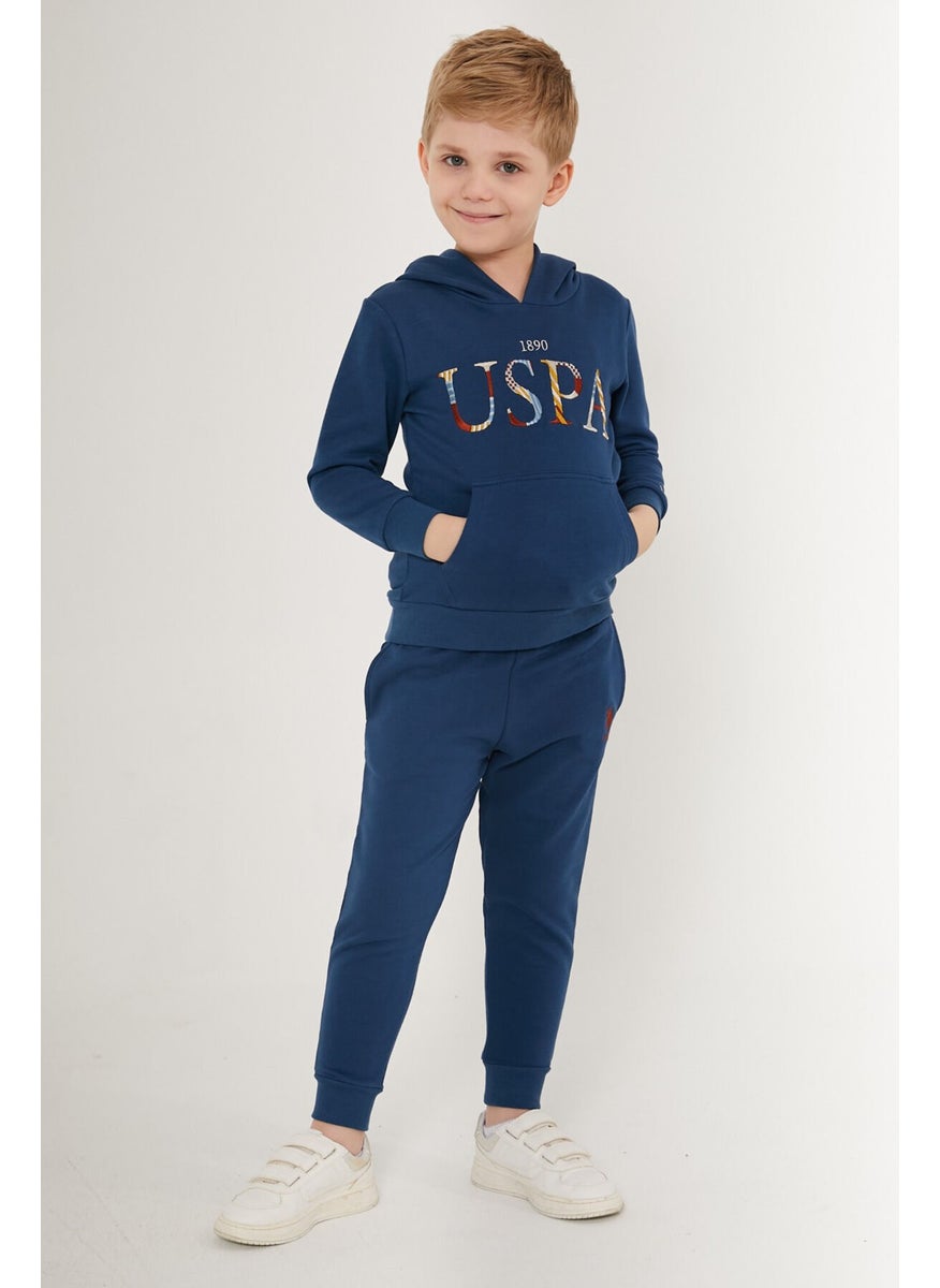 BASE. Polo Assn. Flat Blue Boy's Tracksuit Set