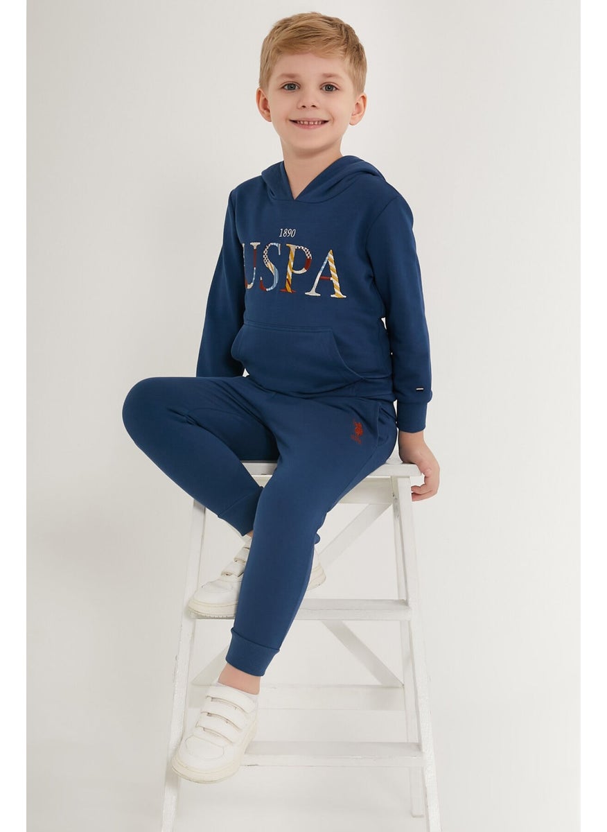 BASE. Polo Assn. Flat Blue Boy's Tracksuit Set