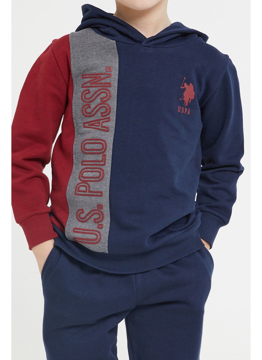 BASE. Polo Assn. Base. Polo Assn Licensed Navy Blue Boys Hoodie Tracksuit Suit