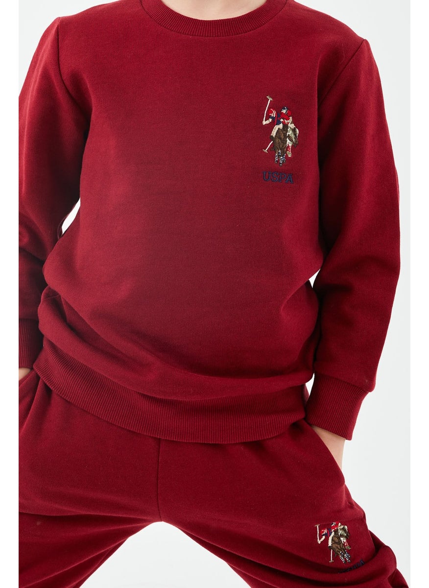 BASE. Polo Assn. Base. Polo Assn Licensed Classic Claret Red Boys Crew Neck Tracksuit Suit