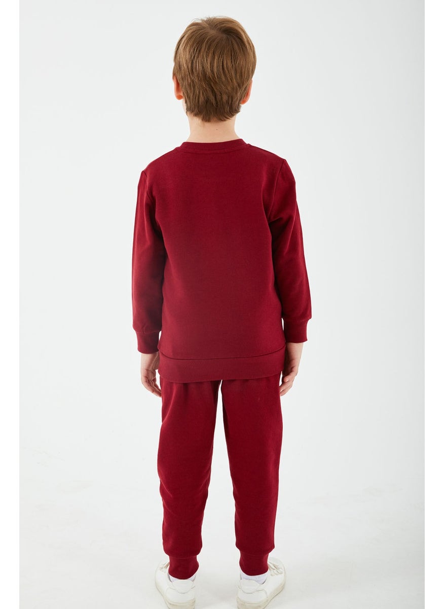 BASE. Polo Assn. Base. Polo Assn Licensed Classic Claret Red Boys Crew Neck Tracksuit Suit