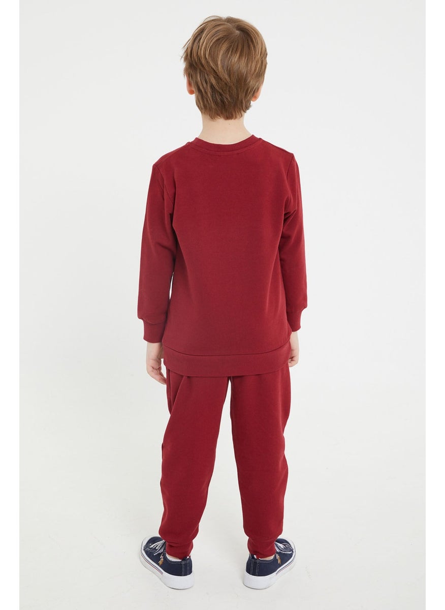 BASE. Polo Assn. Base. Polo Assn Licensed Claret Red Boys Crew Neck Tracksuit Suit