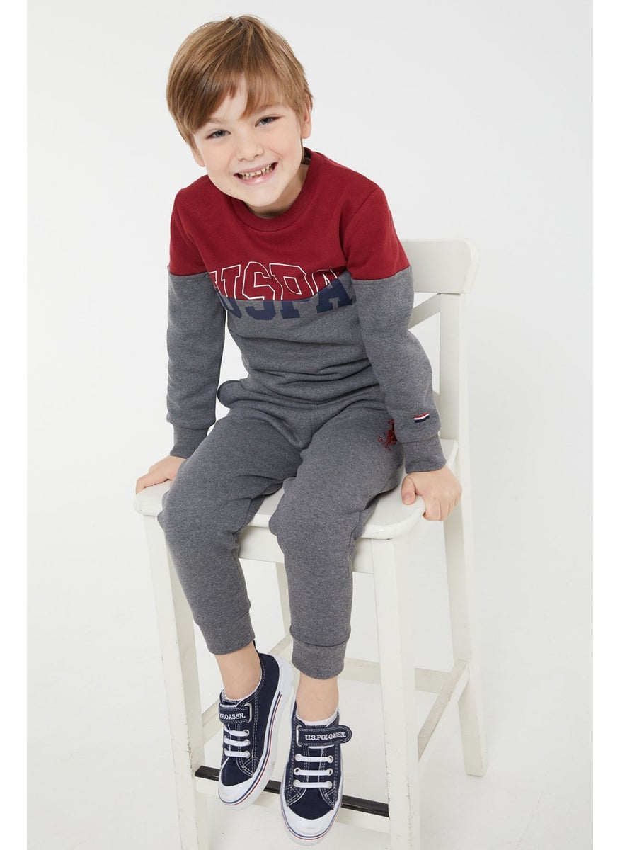 BASE. Polo Assn. Base. Polo Assn Licensed Claret Red Boy's Tracksuit Set