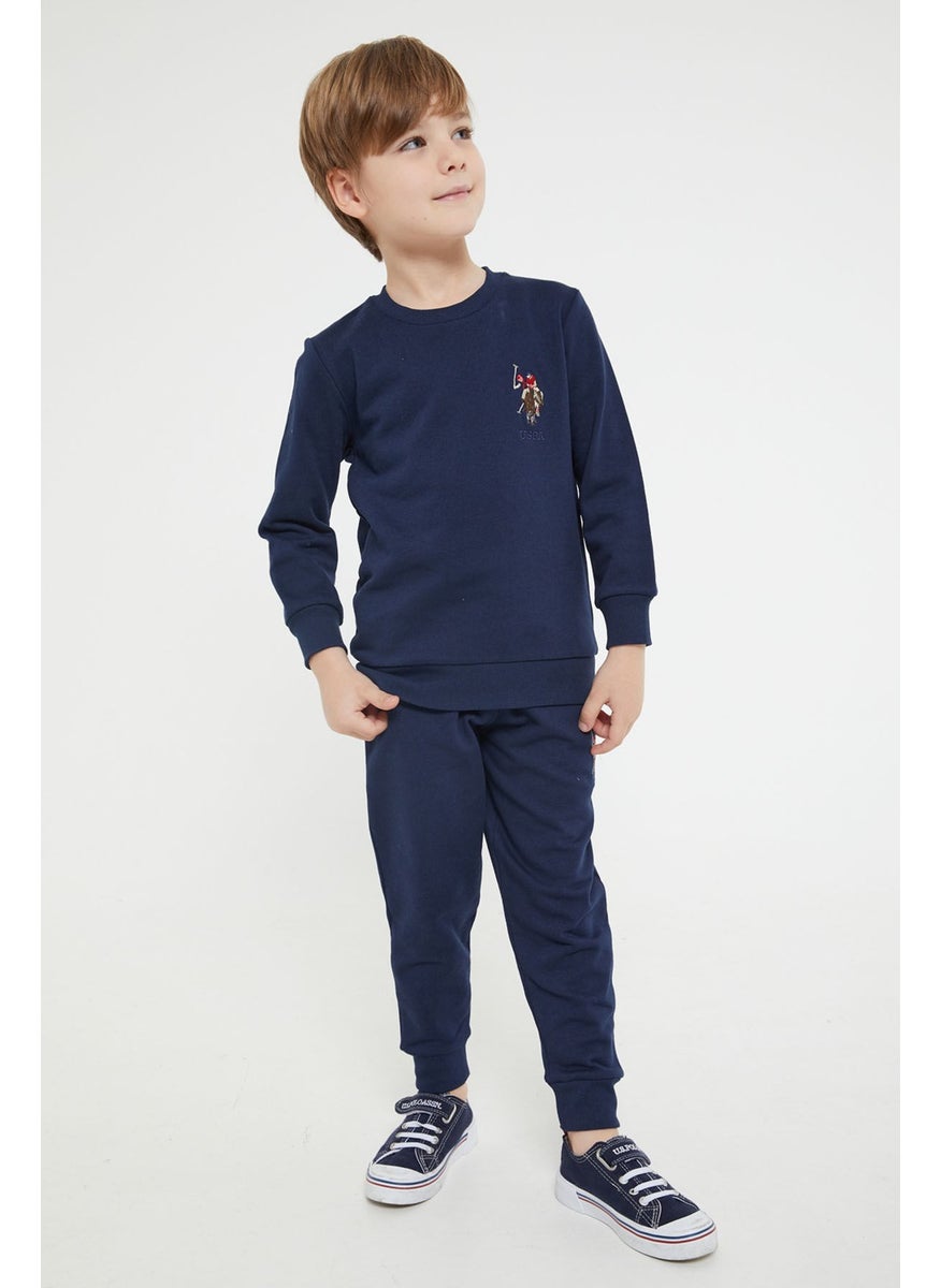 BASE. Polo Assn. Base. Polo Assn Licensed Classic Navy Blue Boys Crew Neck Tracksuit Suit